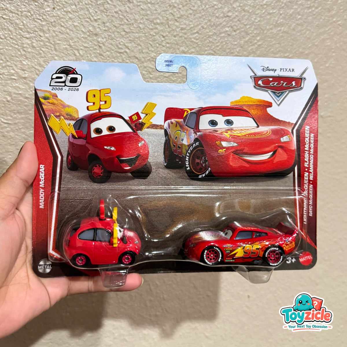 Disney Pixar Car - 20th Anniversary Maddy McGear & Lightning McQueen Diecast Car 2026 - 2 Pack