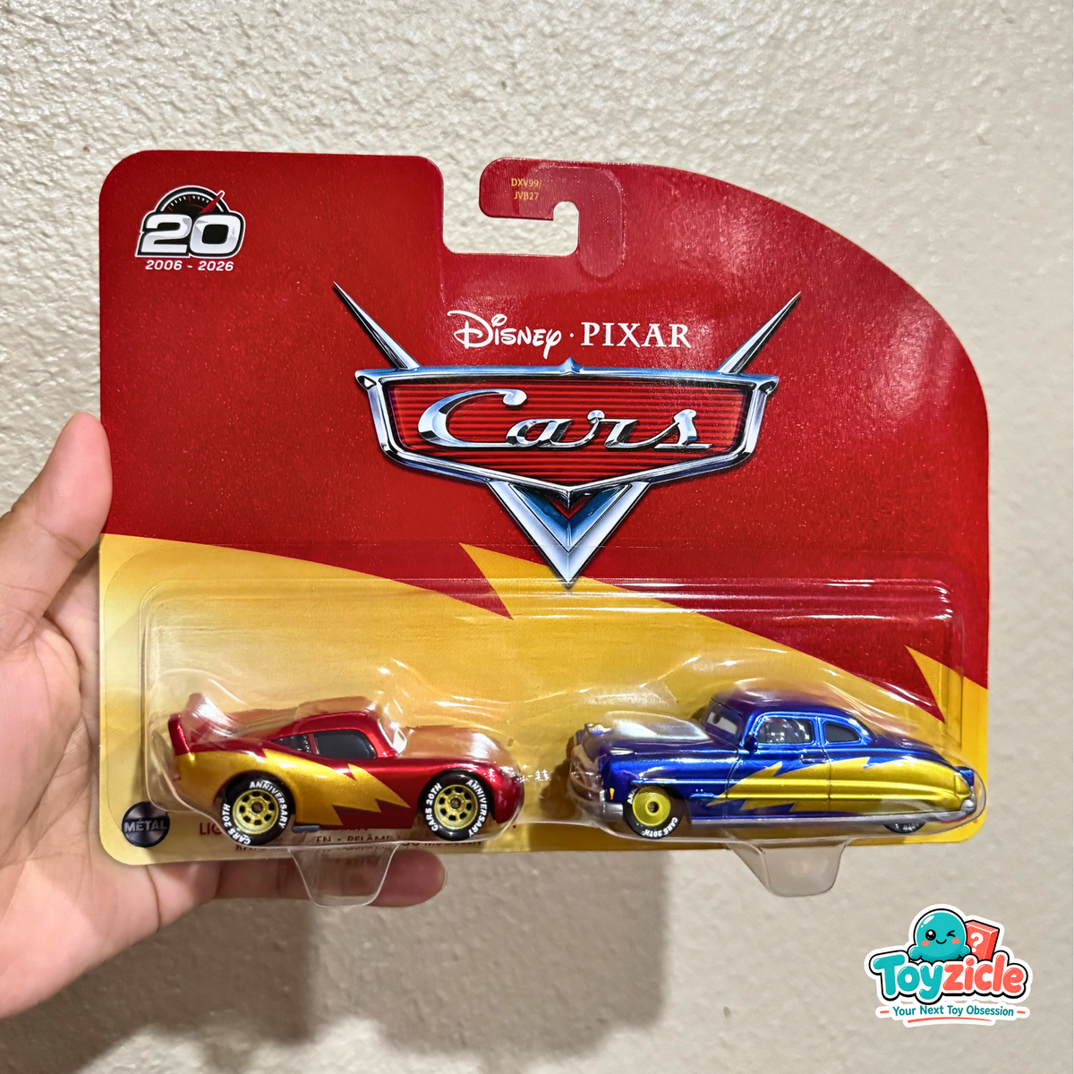 Disney Pixar Cars - 20th Anniversary Lightning McQueen & Doc Hudson Diecast Car 2026 - 2 Pack