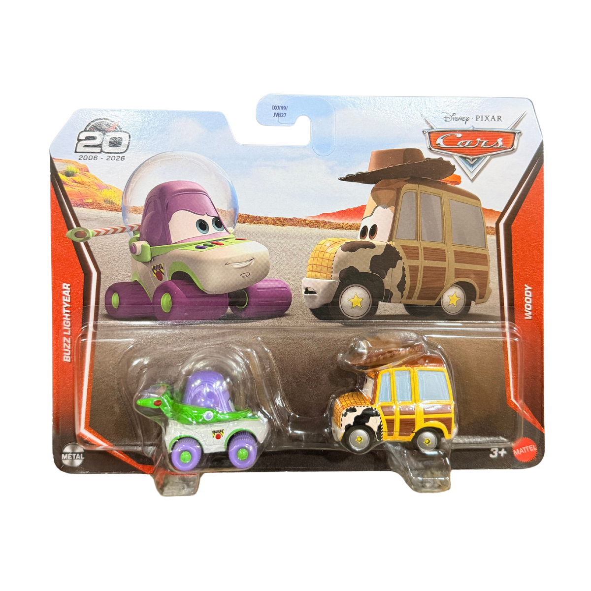 Disney Pixar Cars - 20th Anniversary Buzz Lightyear & Woody Diecast Car 2026 - 2 Pack